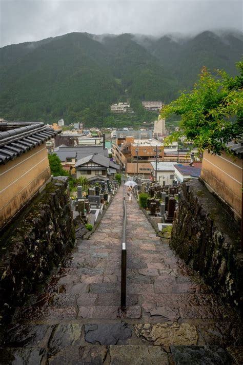 Gero Onsen Town Hot Spring Town During Summer Rainy Day At Gero Gifu Japan August