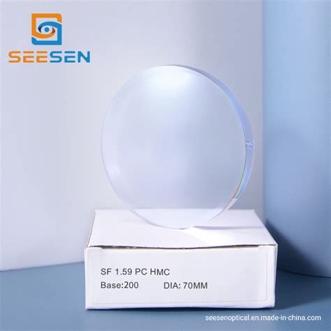 Semi Finished Pc Single Vision Lens Polycarbonate Hmc Coating