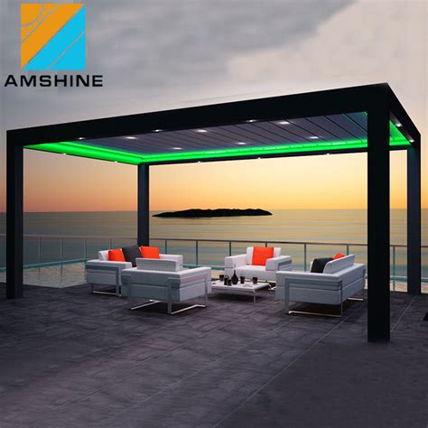 New Style Ecological Sunroom Modern Motorized Louvre Roof Outdoor