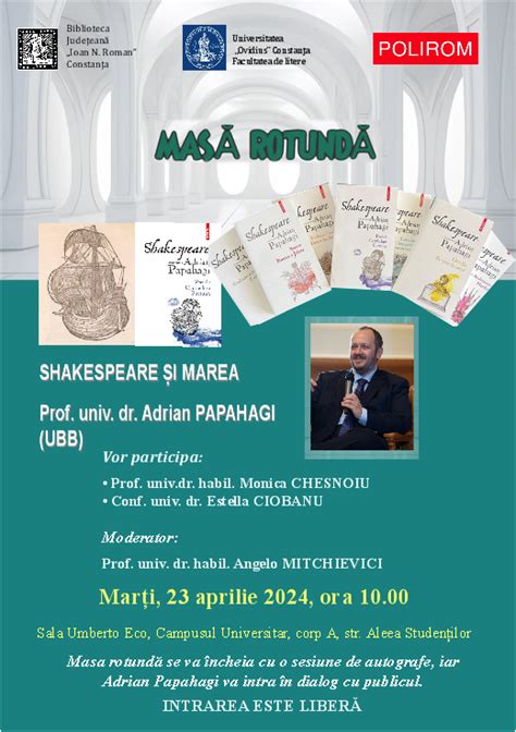 Shakespeare I Marea Mas Rotund La Biblioteca Jude Ean Constan A