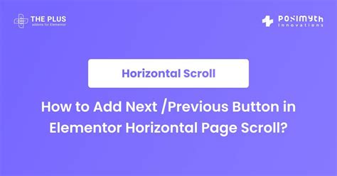 How To Add Next Previous Button In Elementor Horizontal Page Scroll