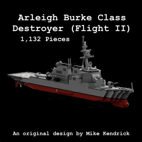 Lego Moc Arleigh Burke Class Guided Missile Destroyer Flight Ii By