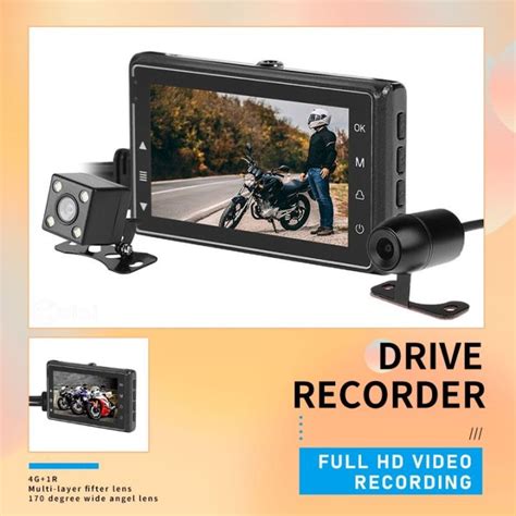 Dash Cam For Car HD Motorcycle Dual Camera DVR Motor Video Recorder