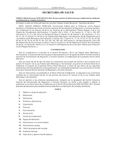 Pdf Secretaria De Salud Pdf File Norma Oficial Mexicana Nom