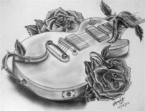 Electric Guitar Pencil Drawing At Explore
