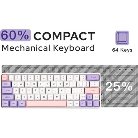 EPOMAKER EP64 60 RGB Hot Swappable 2 4GHz Bluetooth 5 0 USB C Wired Mechanical Gaming Keyboard
