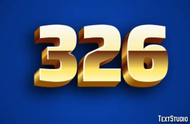 326 Text Effect and Logo Design Number