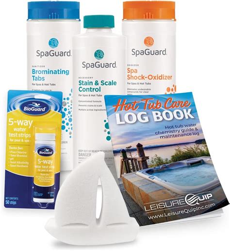 Buy Month Hot Tub Chemical Kit SpaGuard Bromine Tablets Spa Shock Stain And Scale Scum