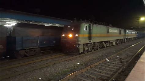 Mighty 18000hp Twin Wag 9hh With Coal Boxn Wagons Entering Raigarh