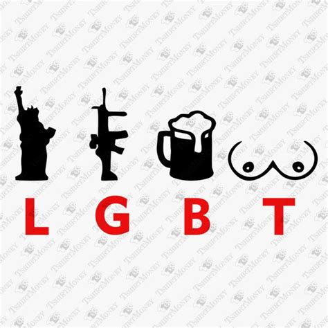 LGBT Parody SVG Liberty Guns Beer Tits Funny Rude Tshirt Etsy