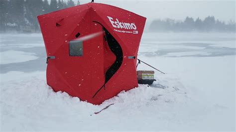 Ice Fishing Island Lake Youtube