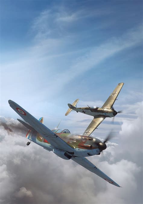 Aerojournal cover illustration - Dewoitine vs BF109 on Behance