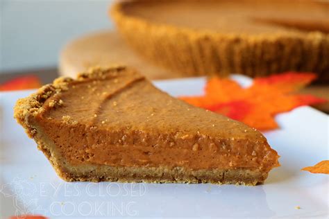 Easy Pumpkin Pie Recipe With Graham Cracker Crust Eyes Closed Cooking