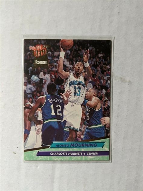 Alonzo Mourning Fleer Ultra Basketball Rookie Card Rc