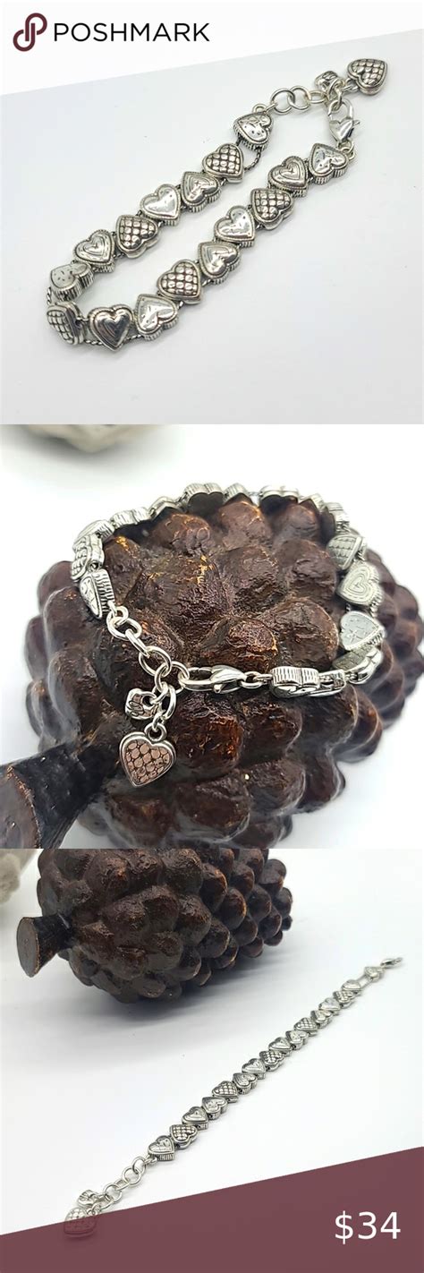 Brighton Enchanted Hearts Sliding Charm Reversible Bracelet Retired