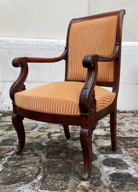 Proantic Paire De Fauteuils En Acajou d époque Restauration