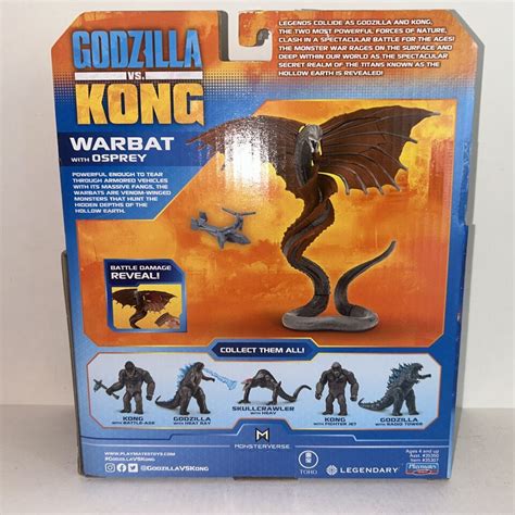 Playmates Toys Monsterverse Godzilla Vs Kong Warbat With Osprey 6 In New Ebay