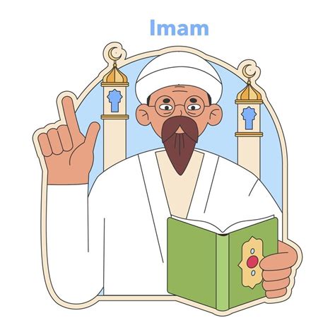 imam leading prayer concept flat illustration  vector art