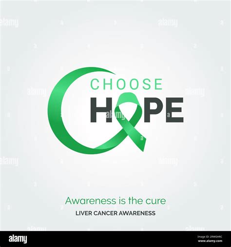 Empower Hope Liver Cancer Awareness Vector Background Stock Vector