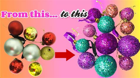 Diy Holographic Ornament Restoration How To Make Glittered Christmas