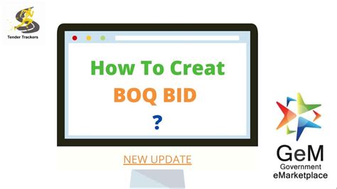 How To Create Boq Bid On Gem Youtube