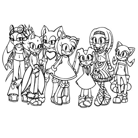 All Sonic Characters Coloring Pages