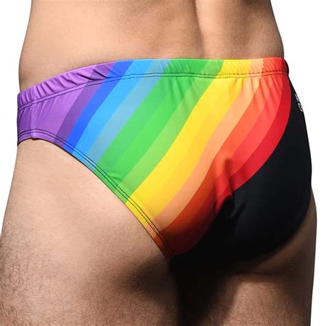 Andrew Christian Slip De Bain Bikini Pride Vision Arc En Ciel Inderwear