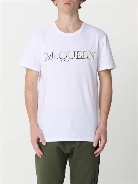 Alexander Mcqueen T Shirt With Logo White Alexander Mcqueen T