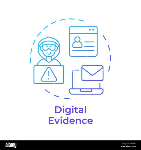 Digital Evidence Blue Gradient Concept Icon Stock Vector Image And Art