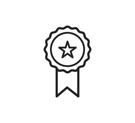 Award Ribbon Icon Vector Logo Design Template 9458855 Vector Art At