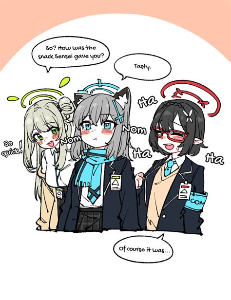 Sensei W Students Abydos Snack Party Shiroko Serika Hoshino