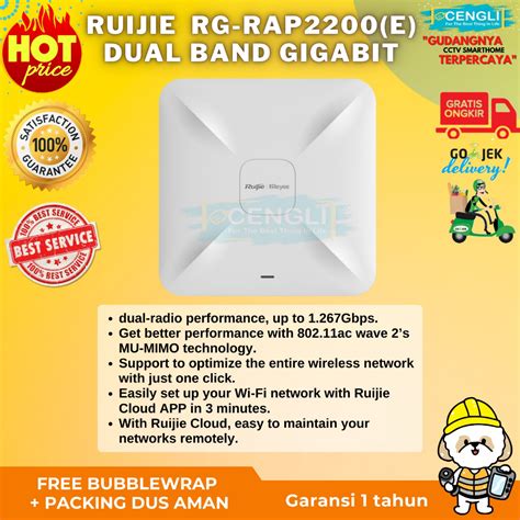 Jual Ruijie Reyee Rg Rap E Ac Dual Band Gigabit Access Point