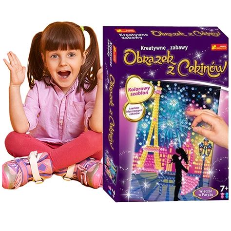 Zestaw Dla Dziewczynki Cekinowy Obraz Do Wyklejania Wyklejanka Nocny