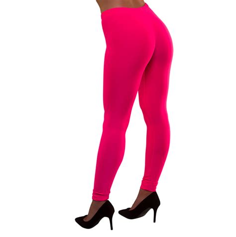 80s Neon Leggings Hot Pink