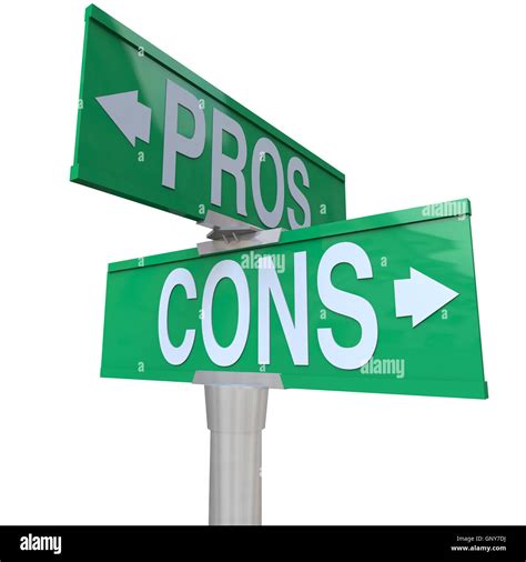 Pros And Cons Hi Res Stock Photography And Images Alamy