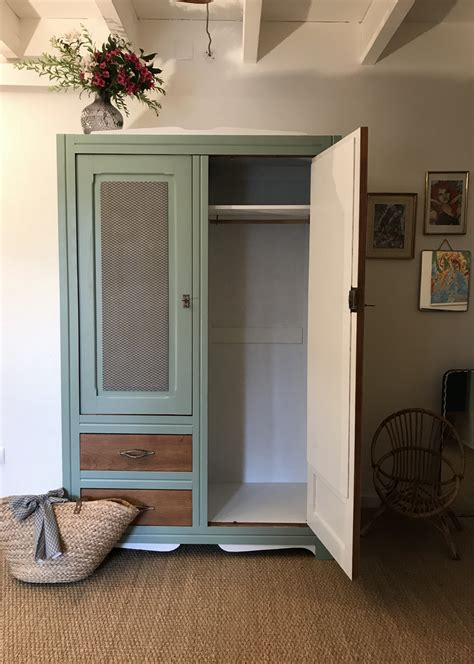 Armoire Vintage Paulette En Relooking Meuble Mobilier De