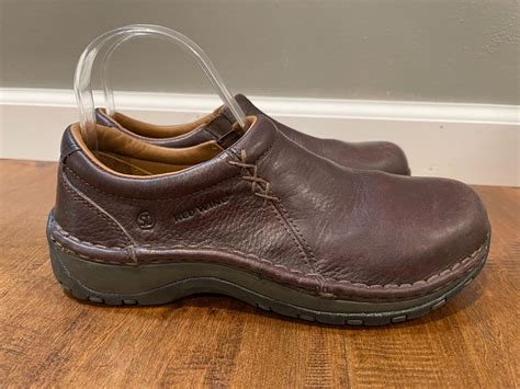 Red Wing Brown Leather Steel Toe Work Slip On Loafers Gem