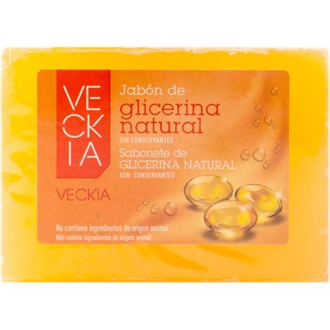 Jabón de glicerina natural en pastilla unidad 125 g VECKIA