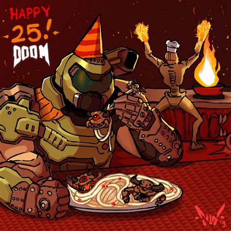 Happy 25th Anniversary To Doom Celebratory Pain Elemeatballs Doom