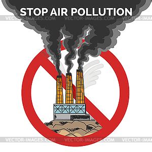 Stop Air Pollution Royalty Free Vector Clipart