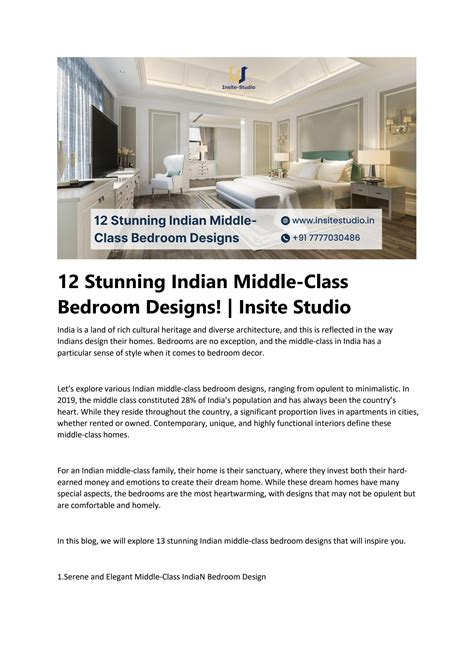 Stunning Indian Middle Class Bedroom Designs Insite Studio By