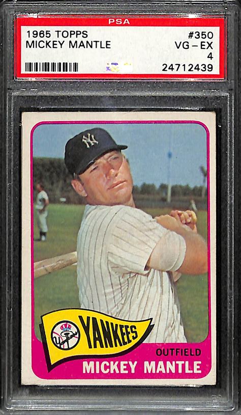 Lot Detail 1965 Topps Mickey Mantle 350 Graded PSA 4