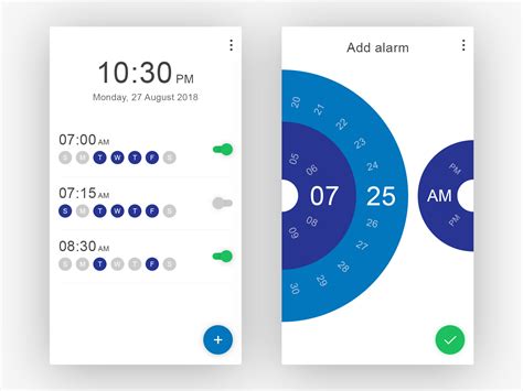 Alarm Clock UI by Subash Matheswaran on Dribbble