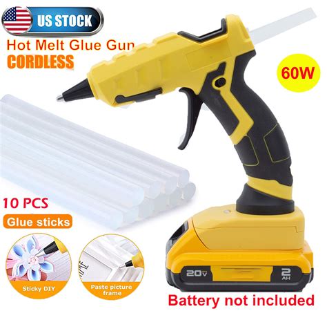 Cordless Hot Melt Glue Gun For Dewalt 20v Max Li Ion Battery For Crafts Diy Arts Ebay