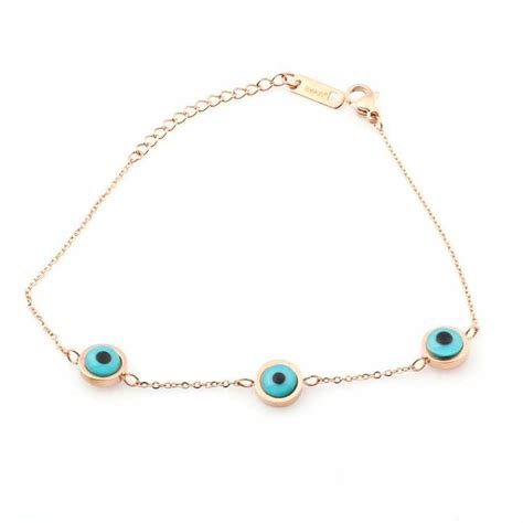 Welch Evil Eye Beaded Rose Women S Steel Bracelet