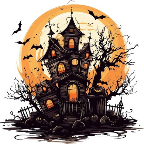 Premium Vector Spooky Halloween House