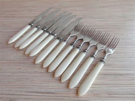 Vintage Cutlery Bakelite Flatware Set Of 12 Soviet Vintage Etsy