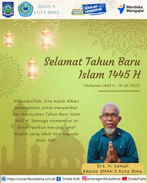 Selamat Tahun Baru Islam 1445 H 1 Muharam 1445 H 19 Juli 2023 Sma