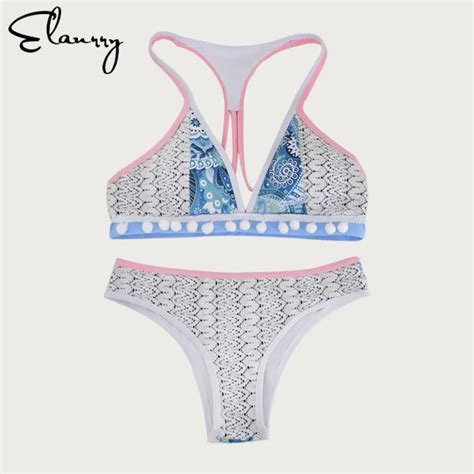 Brand 2017 Push Up Bikini Set Swimwear Women Swimsuit Floral Print