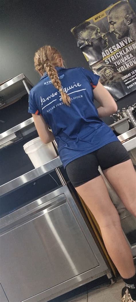 Tight Co Worker 1st Day Hungry Ass Eating Shorts OMG Spandex